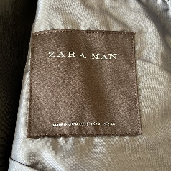 ZARA MAN! Bomber jacket/leather trim, size XL - Picture 7 of 11